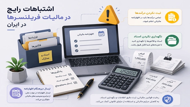 اشتباهات رایج در مالیات فریلنسرها در ایران